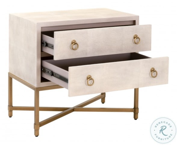 Traditions White Shagreen Strand Shagreen 2 Drawer Nightstand From Star International Coleman Furniture
