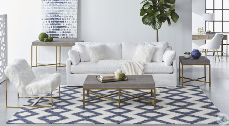 Traditions Gray Shagreen Brushed Gold Strand Shagreen Coffee Table From Orient Express Coleman Furniture
