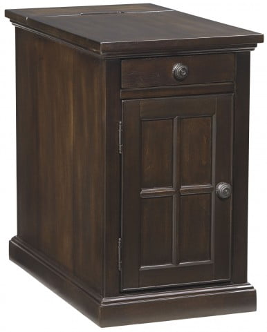 Dark Brown Power Chair Side End Table from Ashley (T127-668) | Coleman