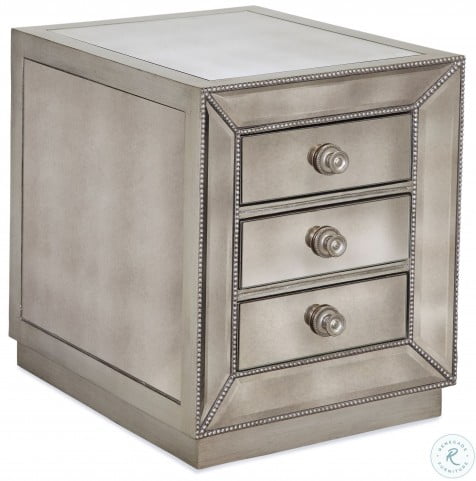 Murano Antique Mirrored Chairside Chest From Bassett Mirror Coleman Furniture