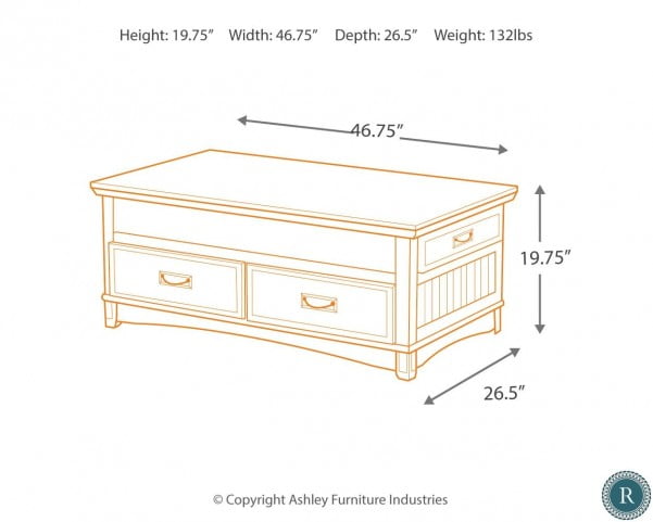 Cross Island Lift Top Cocktail Table From Ashley T719 9 Coleman Furniture