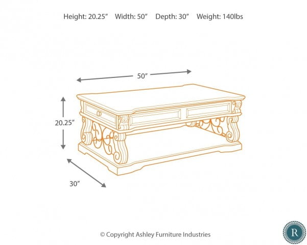 Alymere Lift Top Cocktail Table From Ashley T869 9 Coleman Furniture