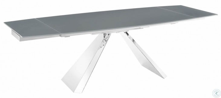 Stanza Motorized Gray Extendable Dining Table From Casabianca Home Coleman Furniture