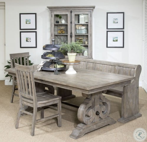 Tinley Park Dove Tail Grey Bench From Magnussen Home Coleman Furniture