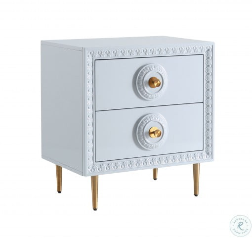 Bovey Light Grey Lacquer Side Table From Tov Coleman Furniture