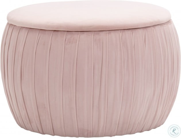 Fleur Blush Velvet Storage Ottoman From Tov Coleman Furniture