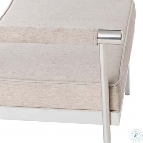 Diva Cream Velvet Bench From Tov Coleman Furniture