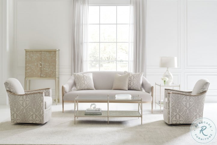Caracole Classic Gray And Dusty Silver Around We Go Swivel Chair From Caracole Coleman Furniture