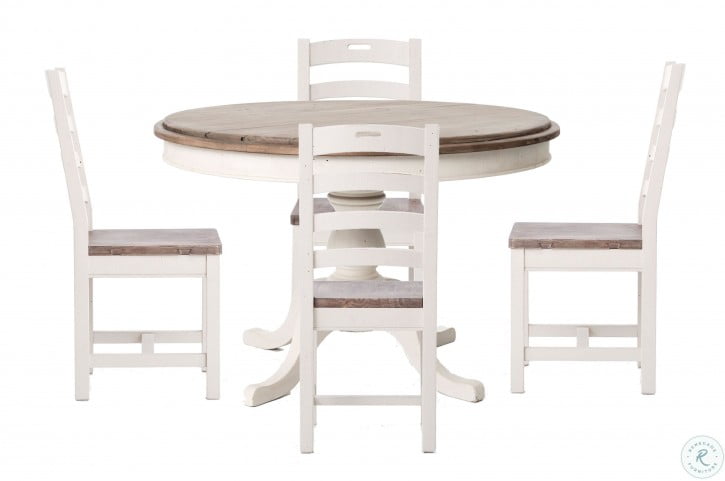 Cornwall Stucco White Round Dining Room Set From Fourhands Coleman Furniture