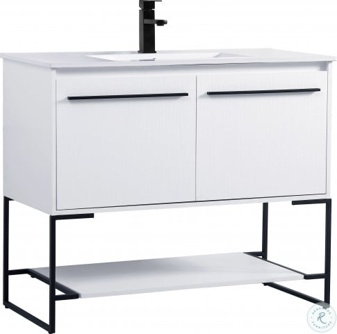 Gerard White 40 Floating Bathroom Vanity From Elegant Lighting Coleman Furniture