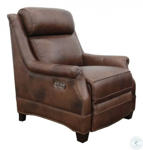 Vintage Worthington Cognac Warrendale Power Recliner With Power Headrest From Barcalounger Coleman Furniture