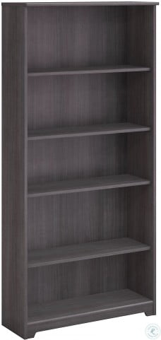 Cabot Heather Gray 5 Shelf Bookcase From Bush Furniture Coleman Furniture