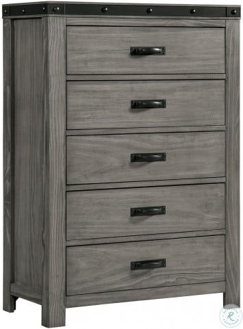 Montauk Gray 5 Drawer Chest From Elements Furniture Coleman Furniture