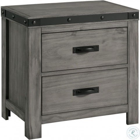 Montauk Gray 2 Drawer Nightstand From Elements Furniture Coleman Furniture