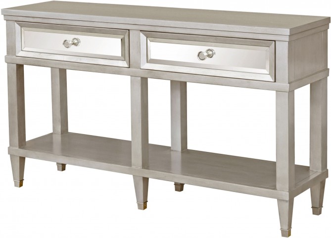 City Chic 2 Drawer Mirrored Front Entryway Console Table From