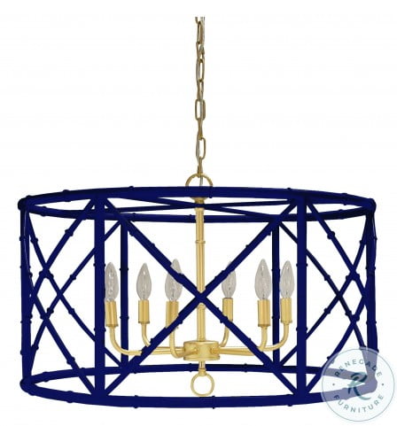 Zia Navy Bamboo and Gold Cluster 