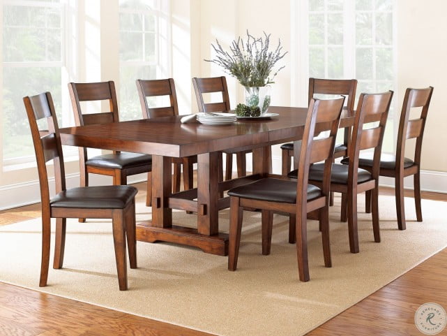 Zappa Medium Cherry Extendable Rectangular Dining Table From Steve Silver Zp700t Coleman Furniture