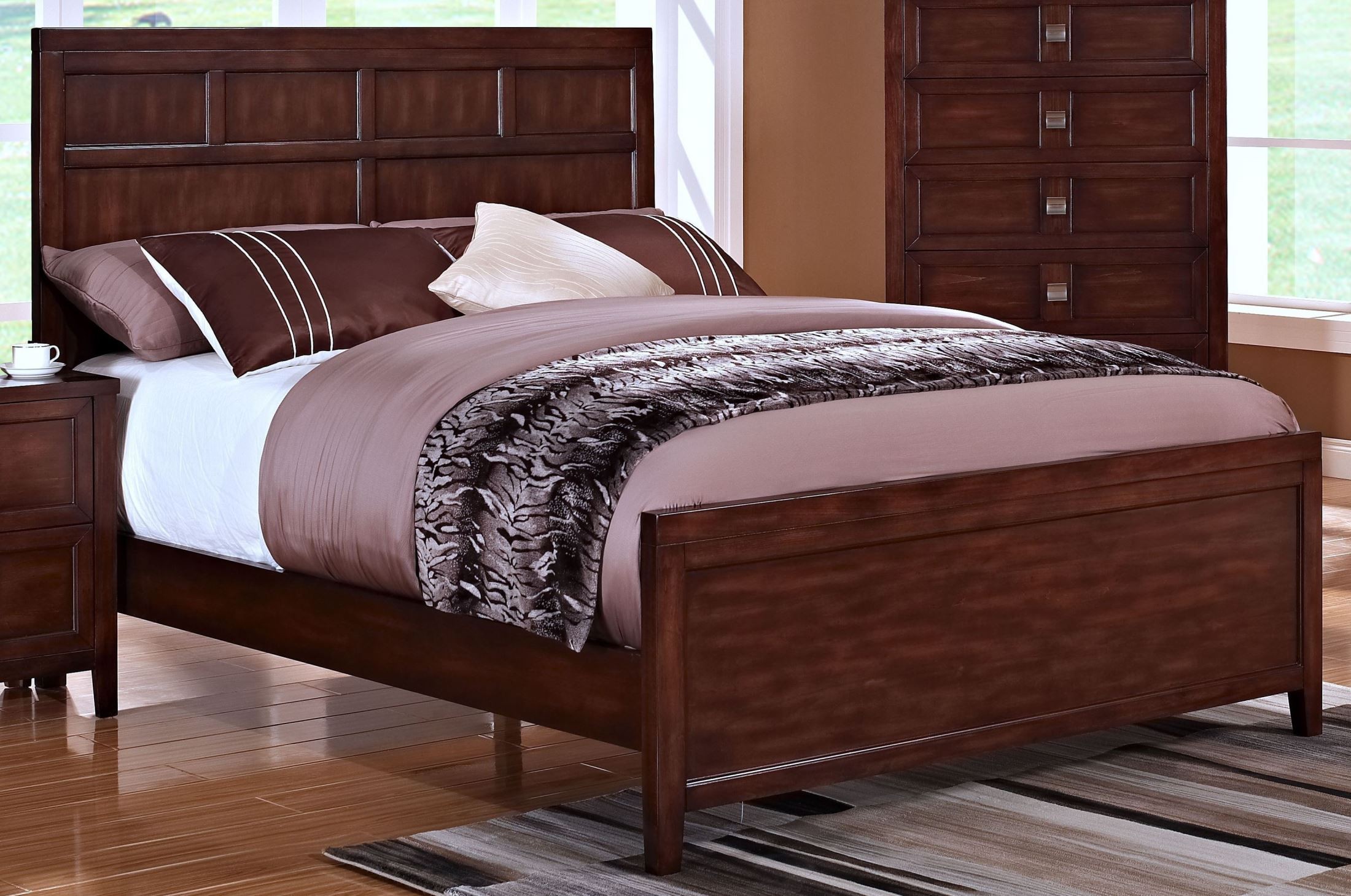 Ridgecrest Distressed Walnut Cal. King Panel Bed from New Classics (00