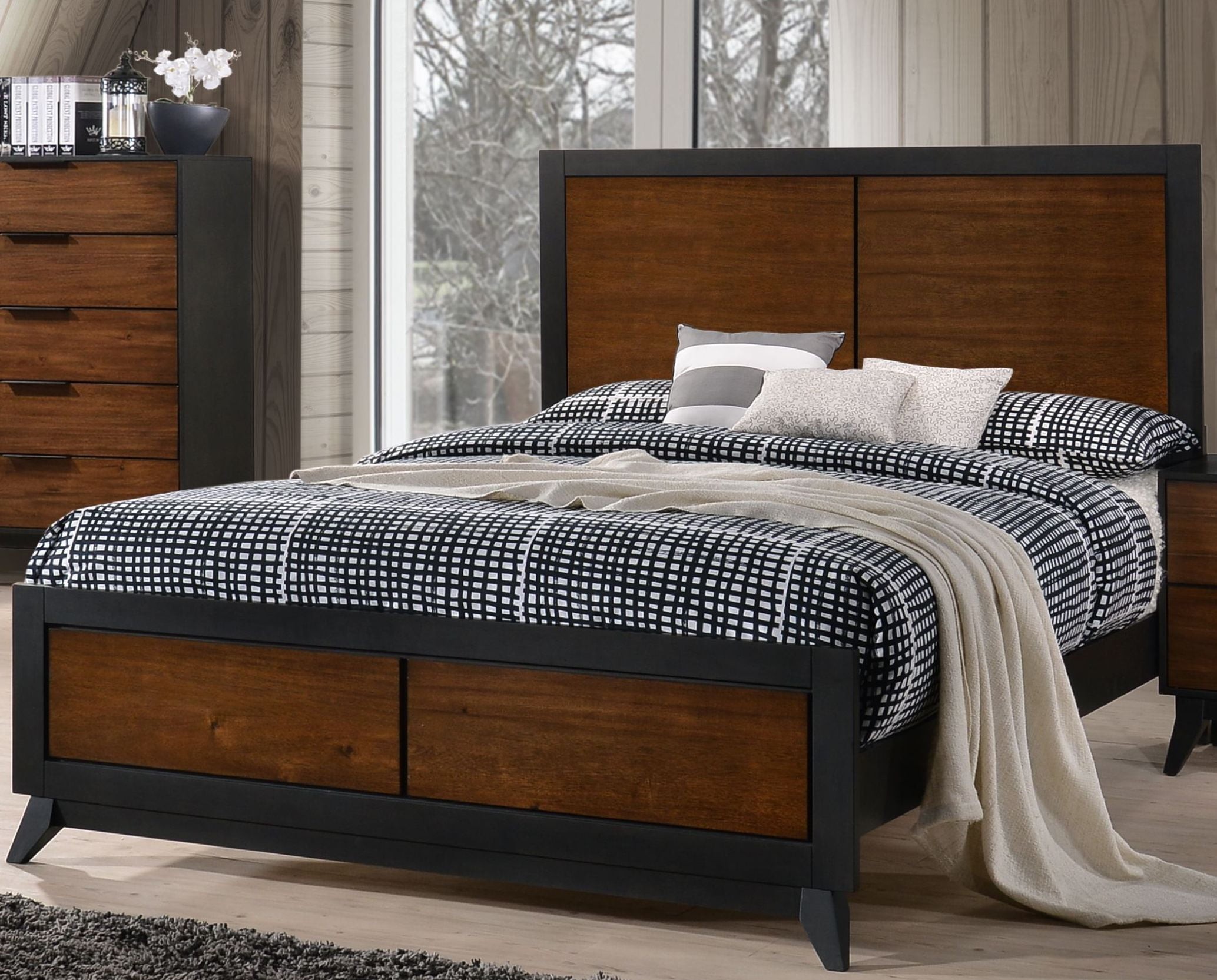 Studio 26 Two Tone King Panel Bed from New Classic Coleman Furniture