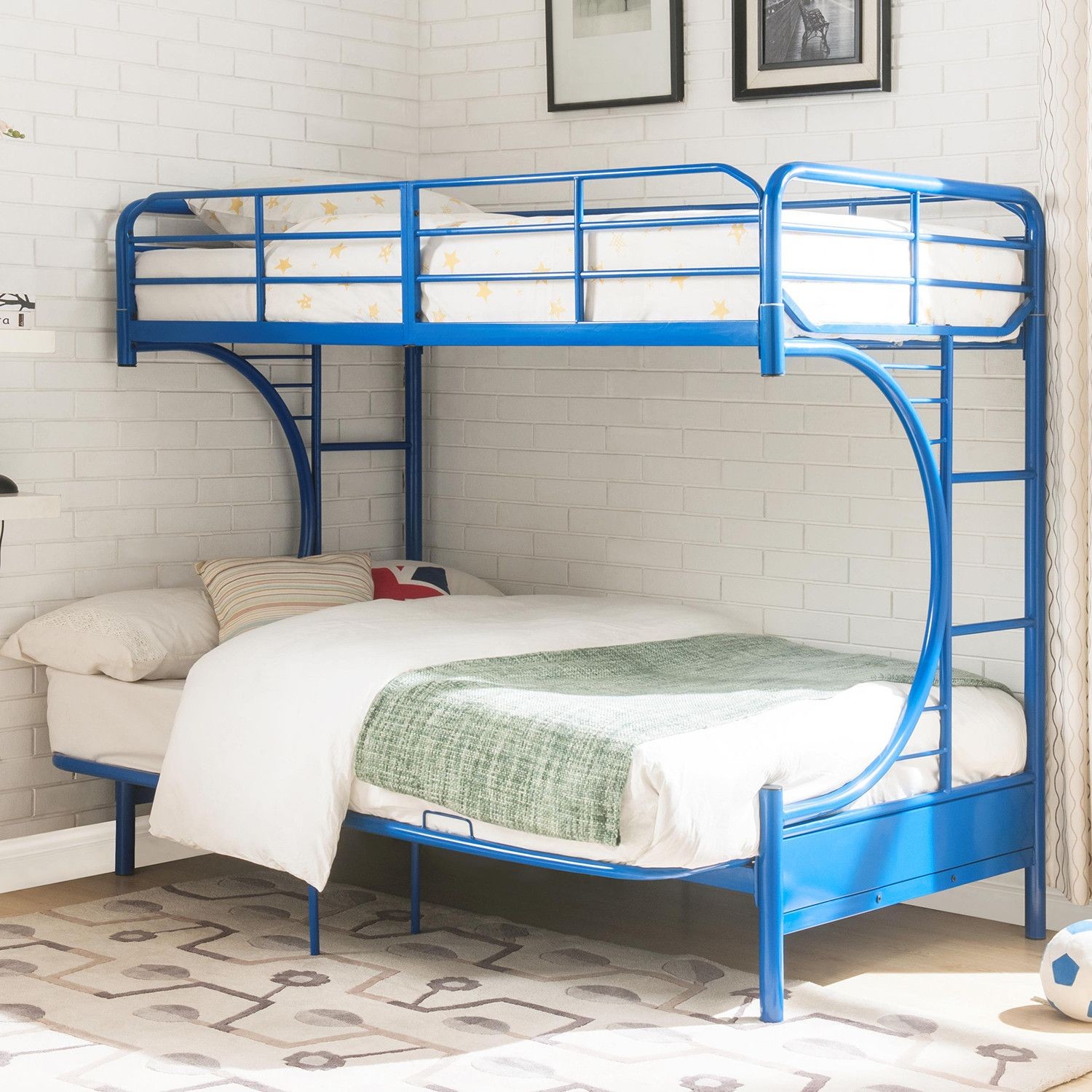 Eclipse Blue Twin Over Full Futon Bunk Bed from Acme Coleman Furniture