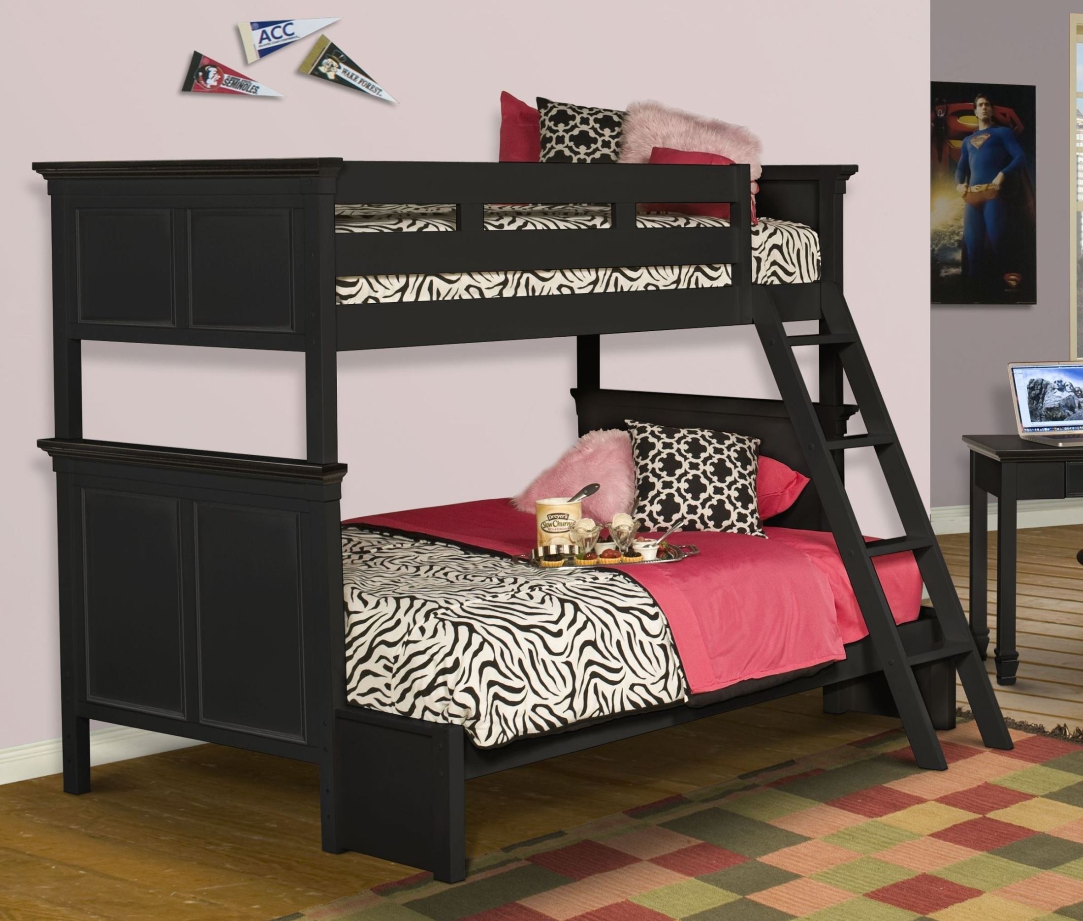 Tamarack Black Twin Over Twin Bunk Bed from New Classics (05045518