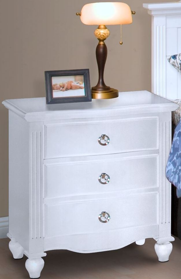 Victoria White Night Stand from New Classic Coleman Furniture