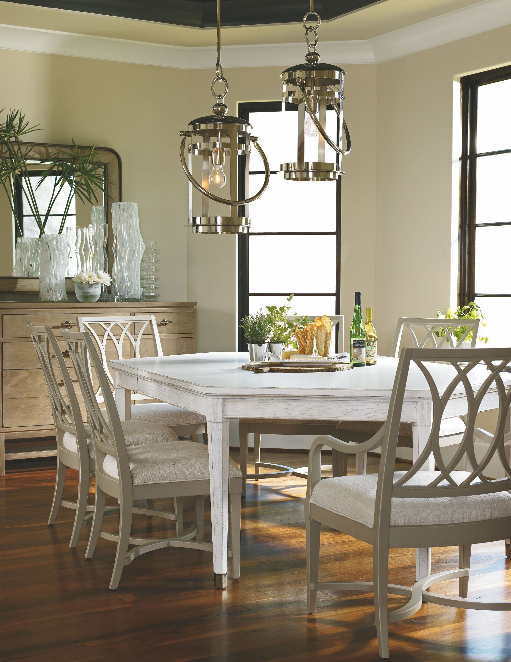 Coastal Living Resort Nautical White Soledad Promenade Leg Dining Room