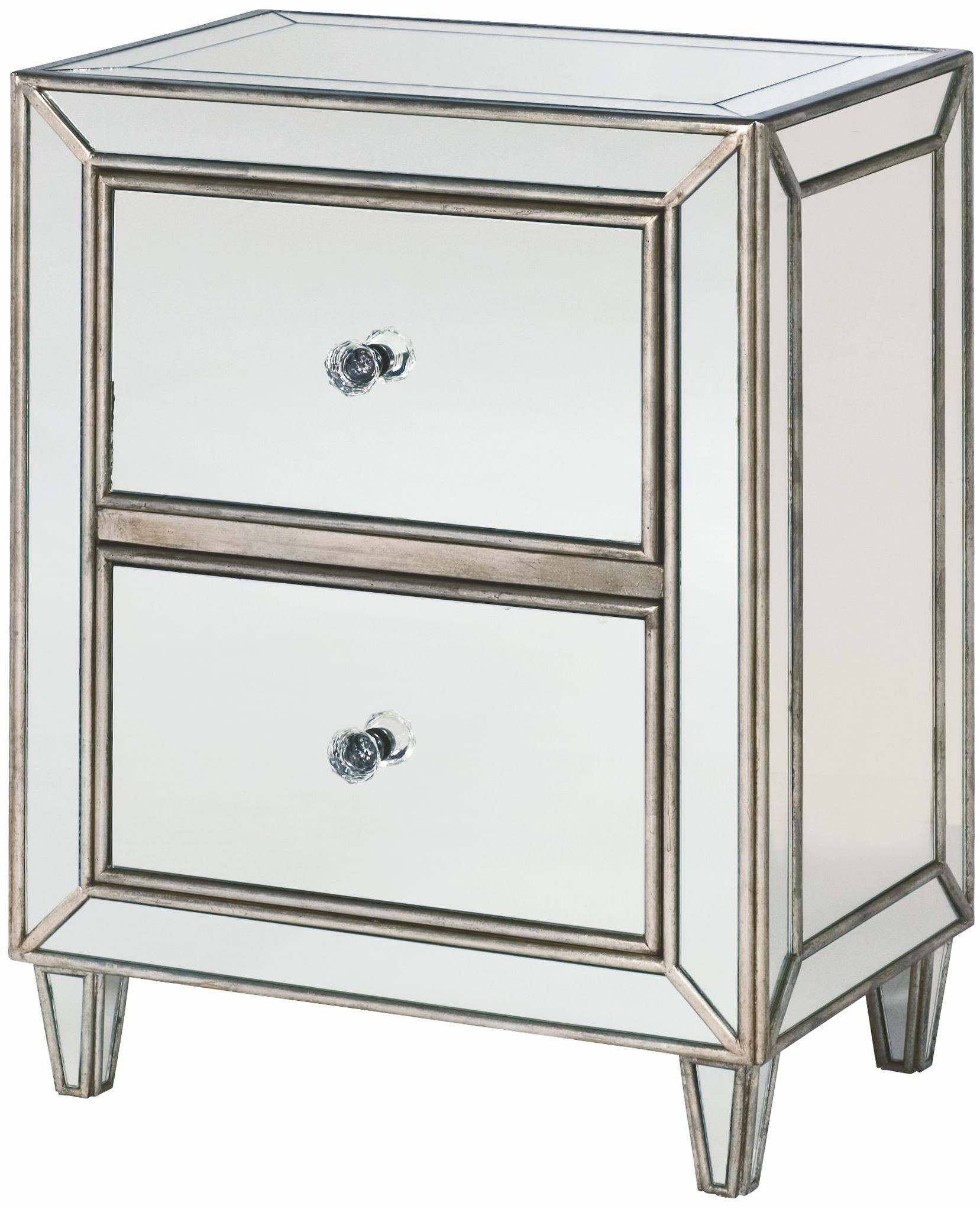 Hidden Treasures 2 Drawer Small Mirrored from Hammary (090458