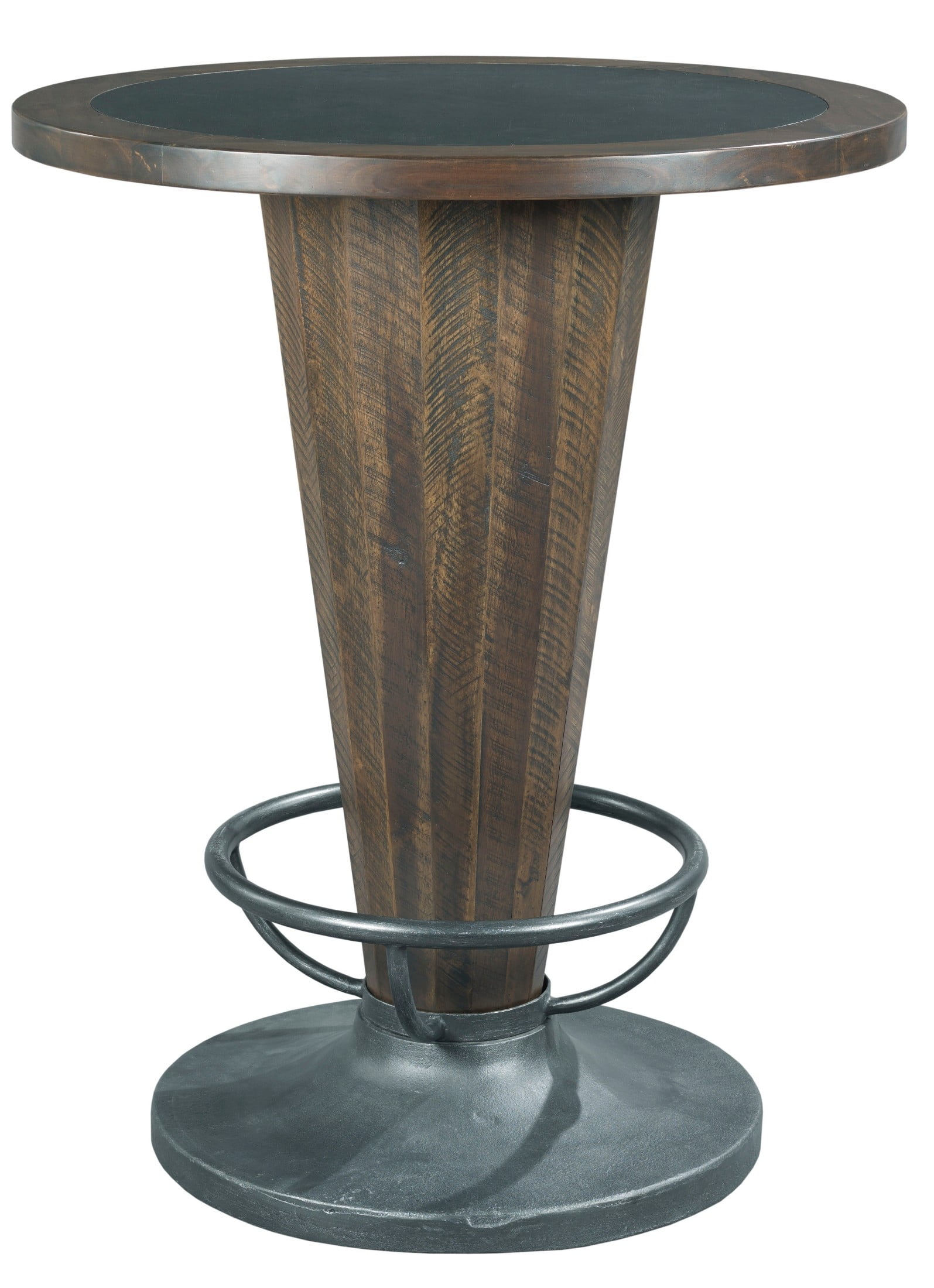 Hidden Treasures Brown and Gray Cone Shaped Pub Table from Hammary