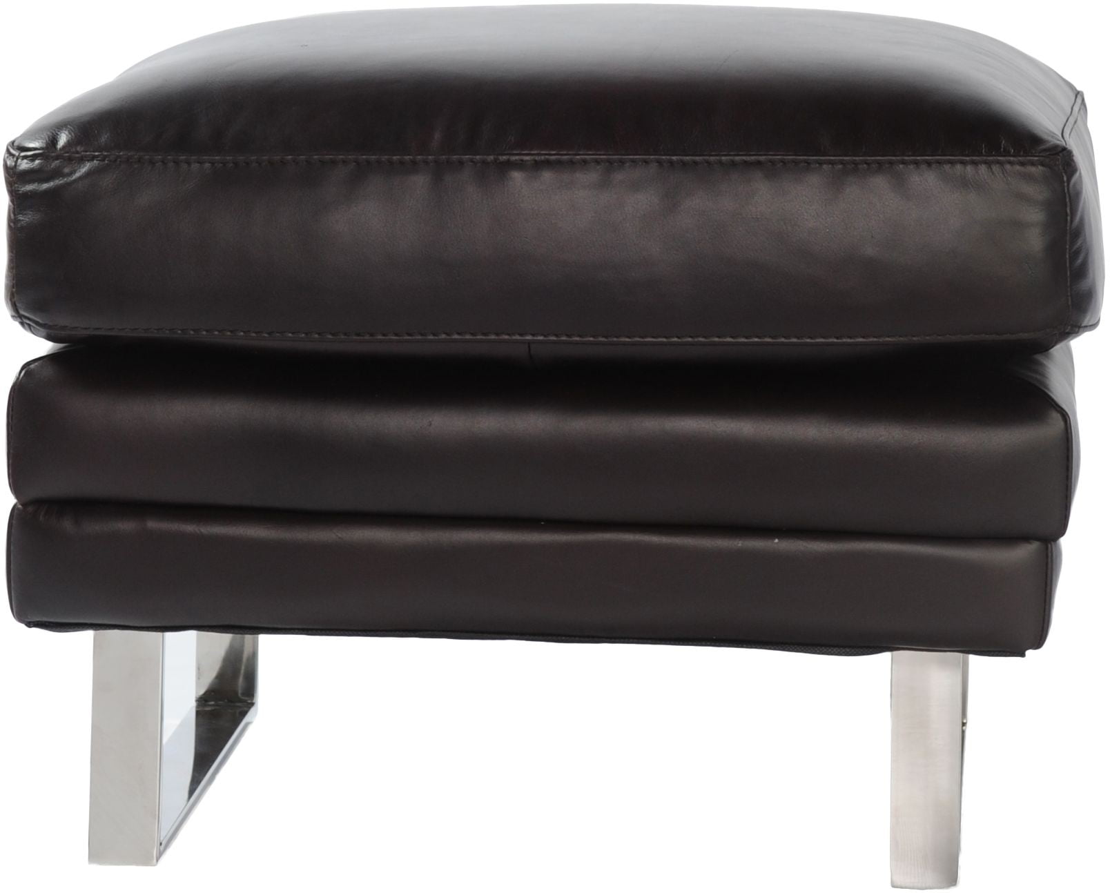 Melbourne Dark Chocolate Leather Ottoman from Lazzaro (WH1003009012G) Coleman Furniture