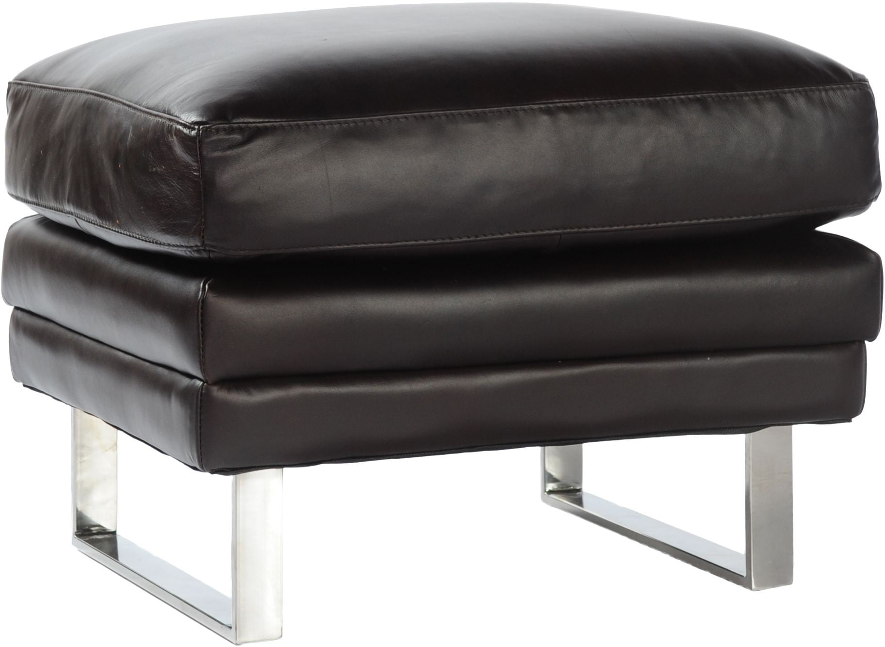 Melbourne Dark Chocolate Leather Ottoman from Lazzaro (WH1003009012G) Coleman Furniture