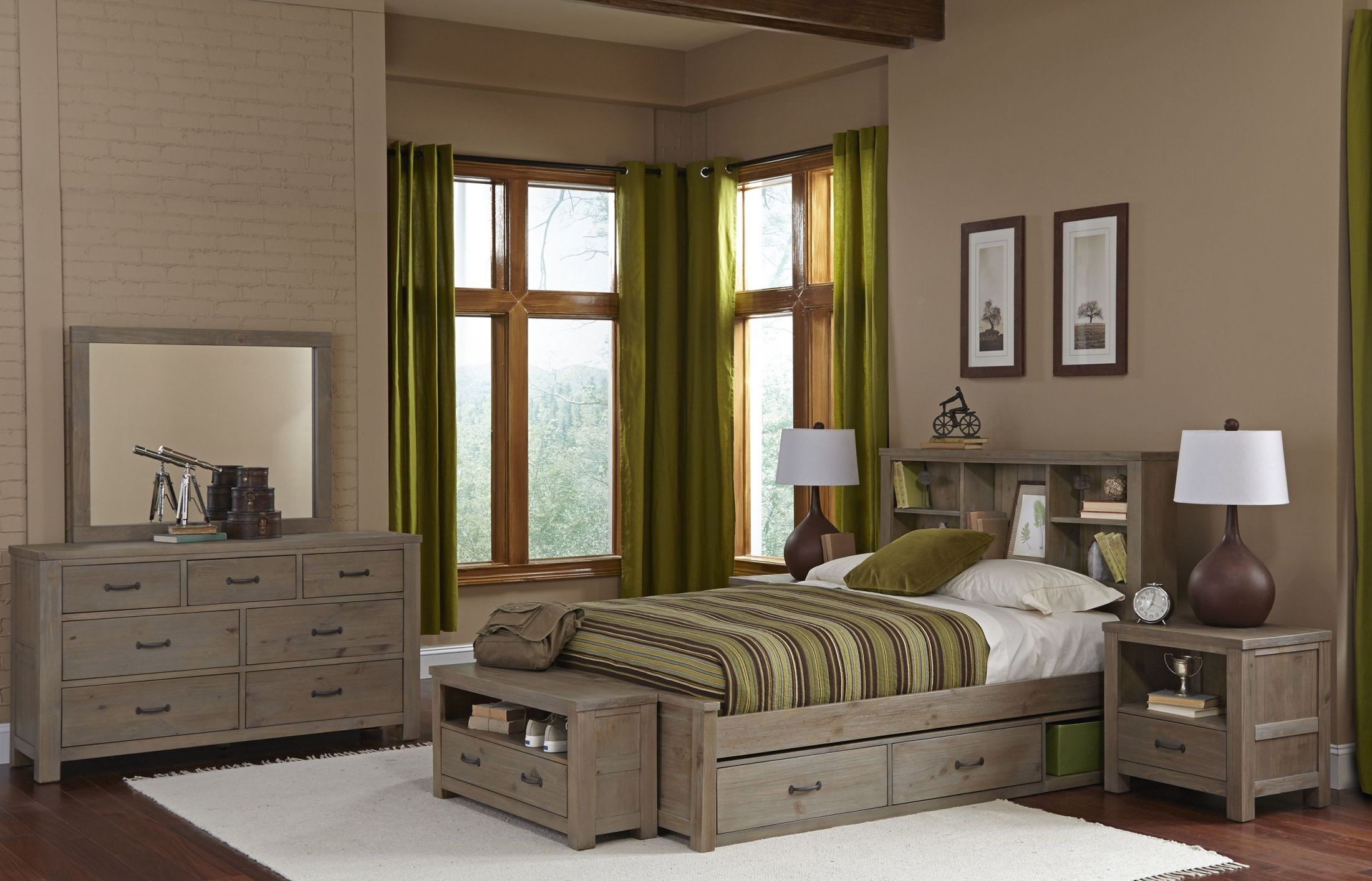 Highlands Driftwood Bookcase Full Storage Bed from NE Kids Coleman