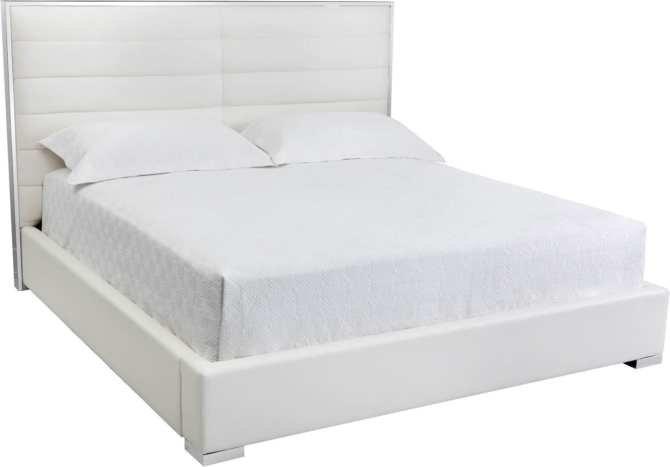Avalon White King Upholstered Platform Bed from Sunpan Coleman Furniture