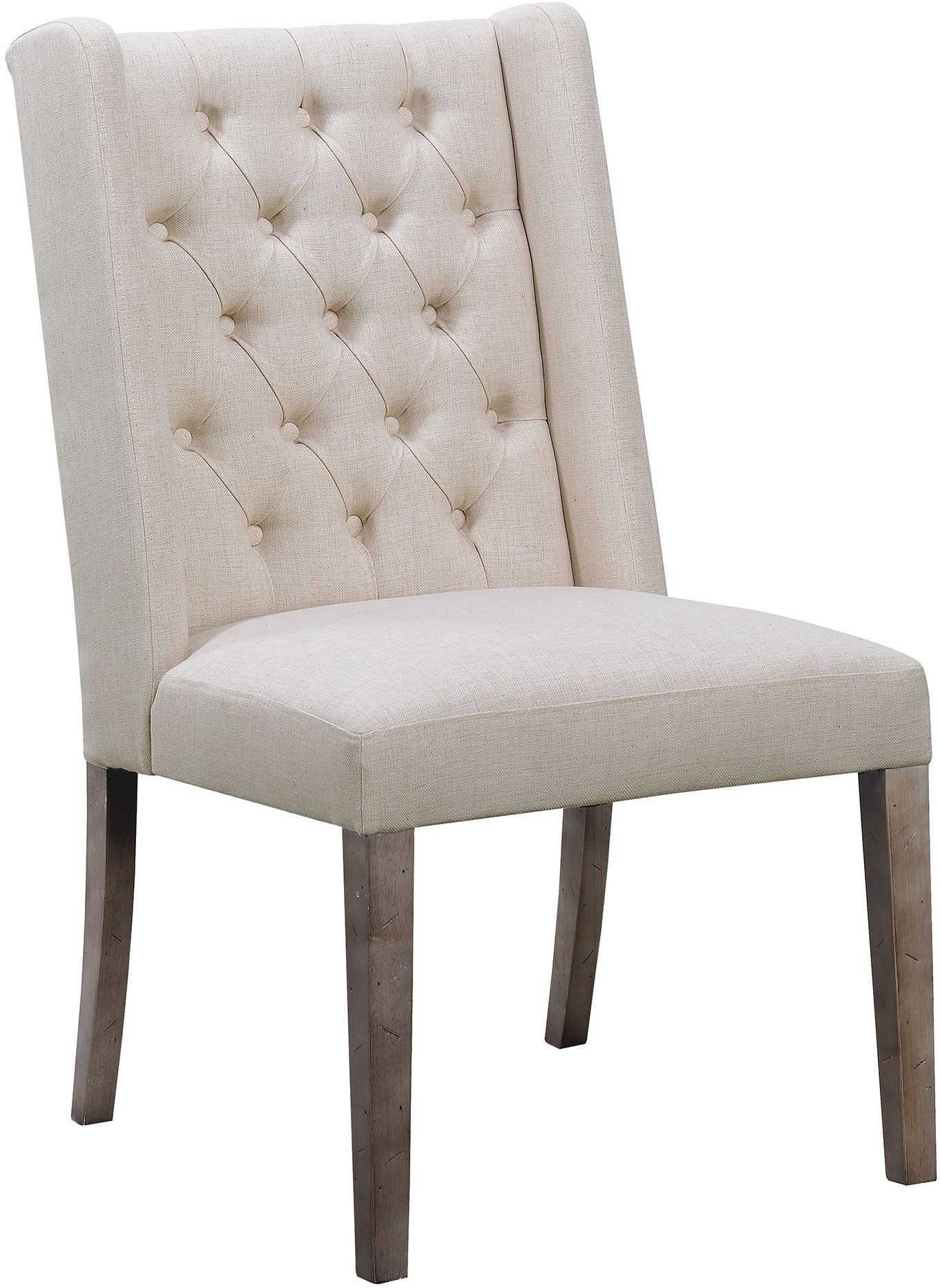 100703 Beige Upholstered Dining Chair Set of 2 By Scott Living from