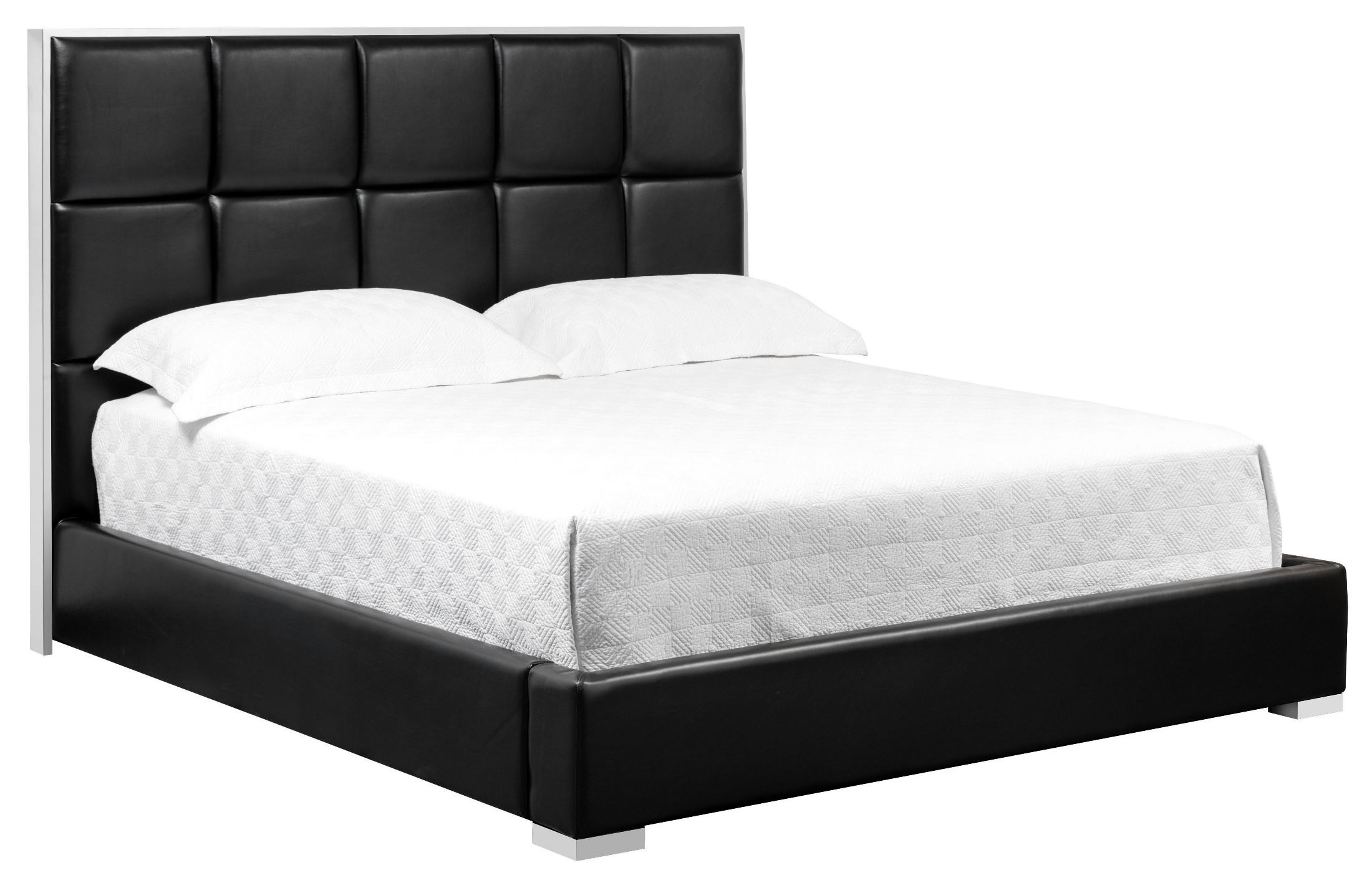 Tompkins Black Leather King Platform Bed from Sunpan Coleman Furniture
