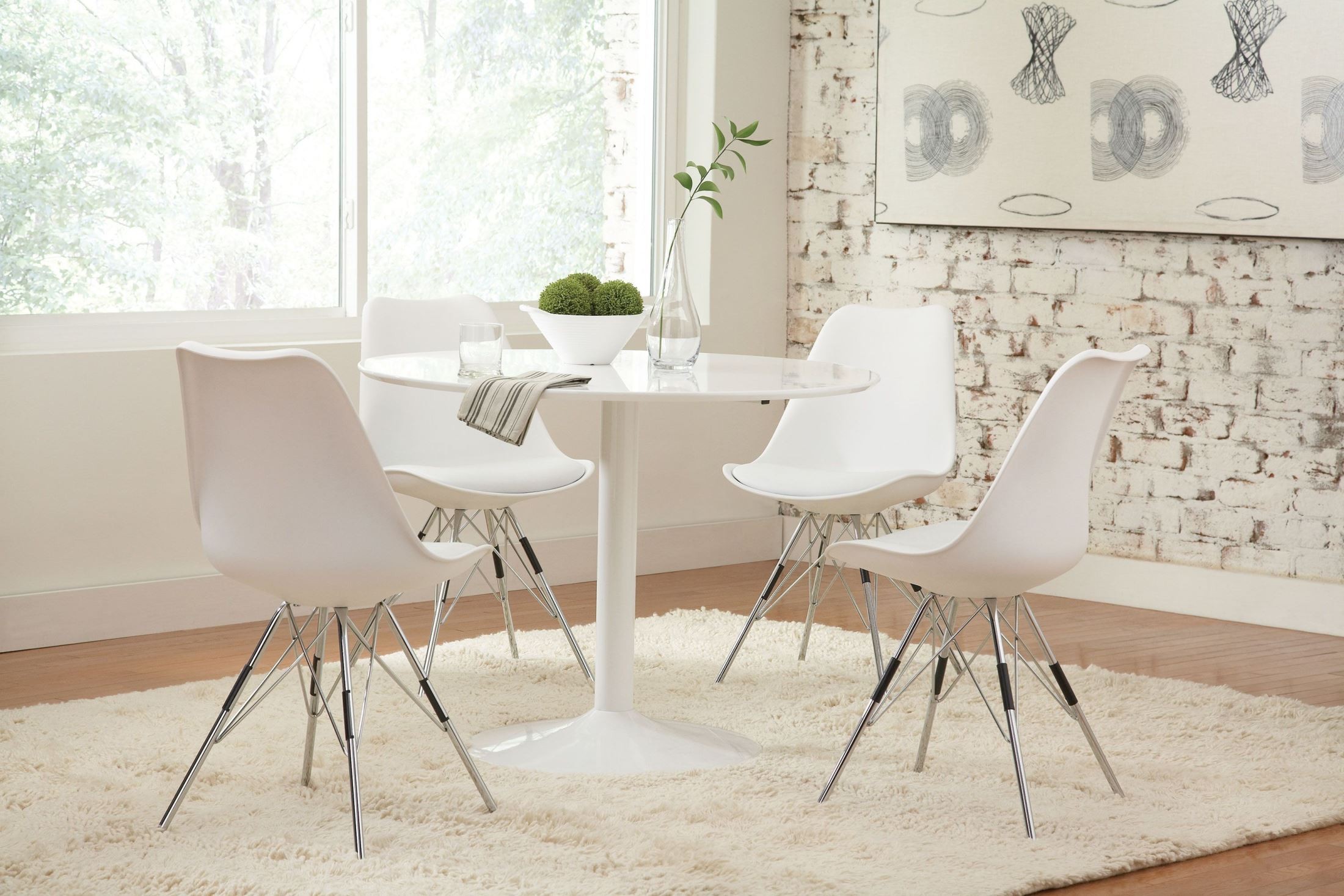 Lowry White Dining Room Set from Coaster Coleman Furniture