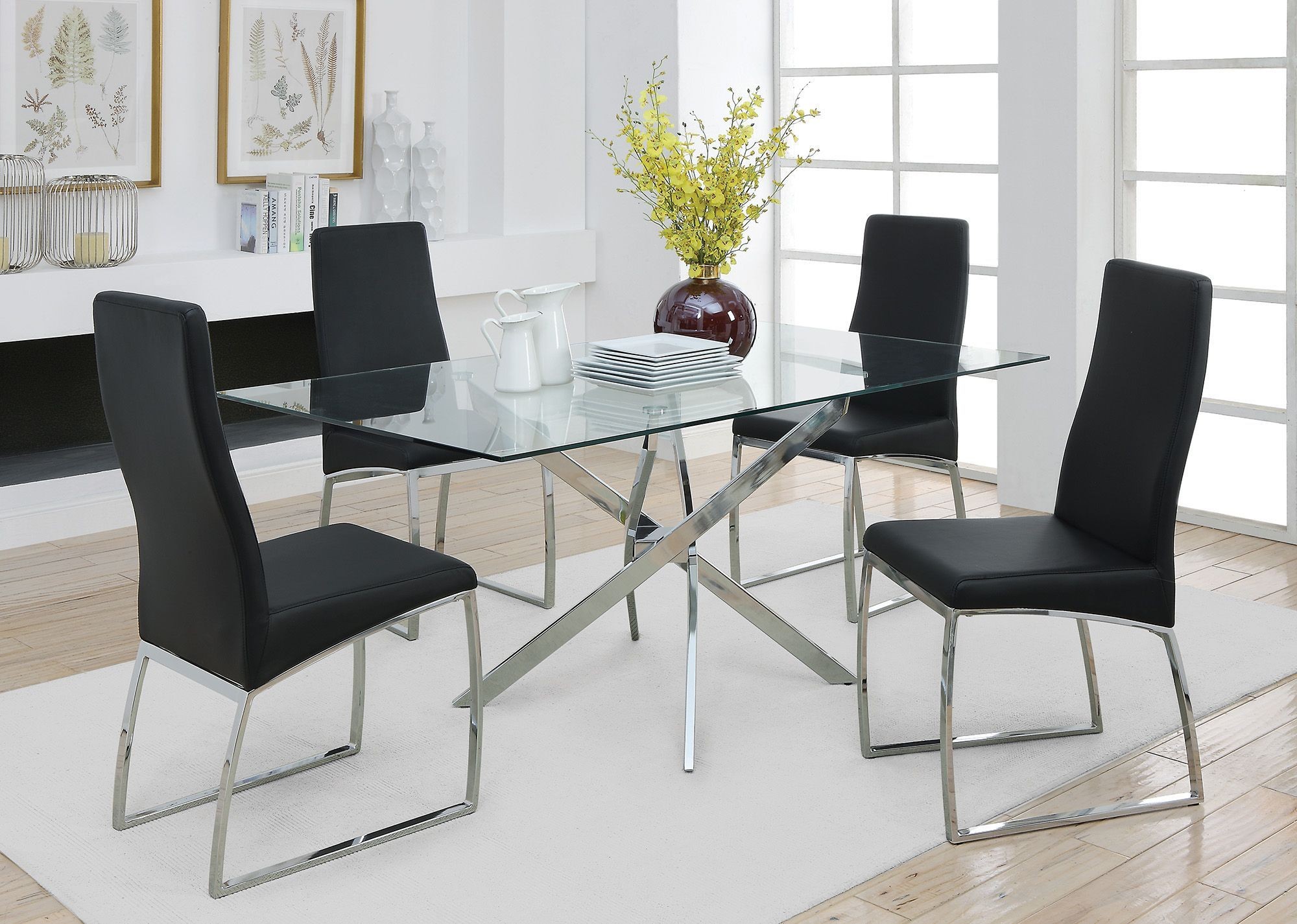 Nathan Chrome Dining Room Set from Coaster Coleman Furniture