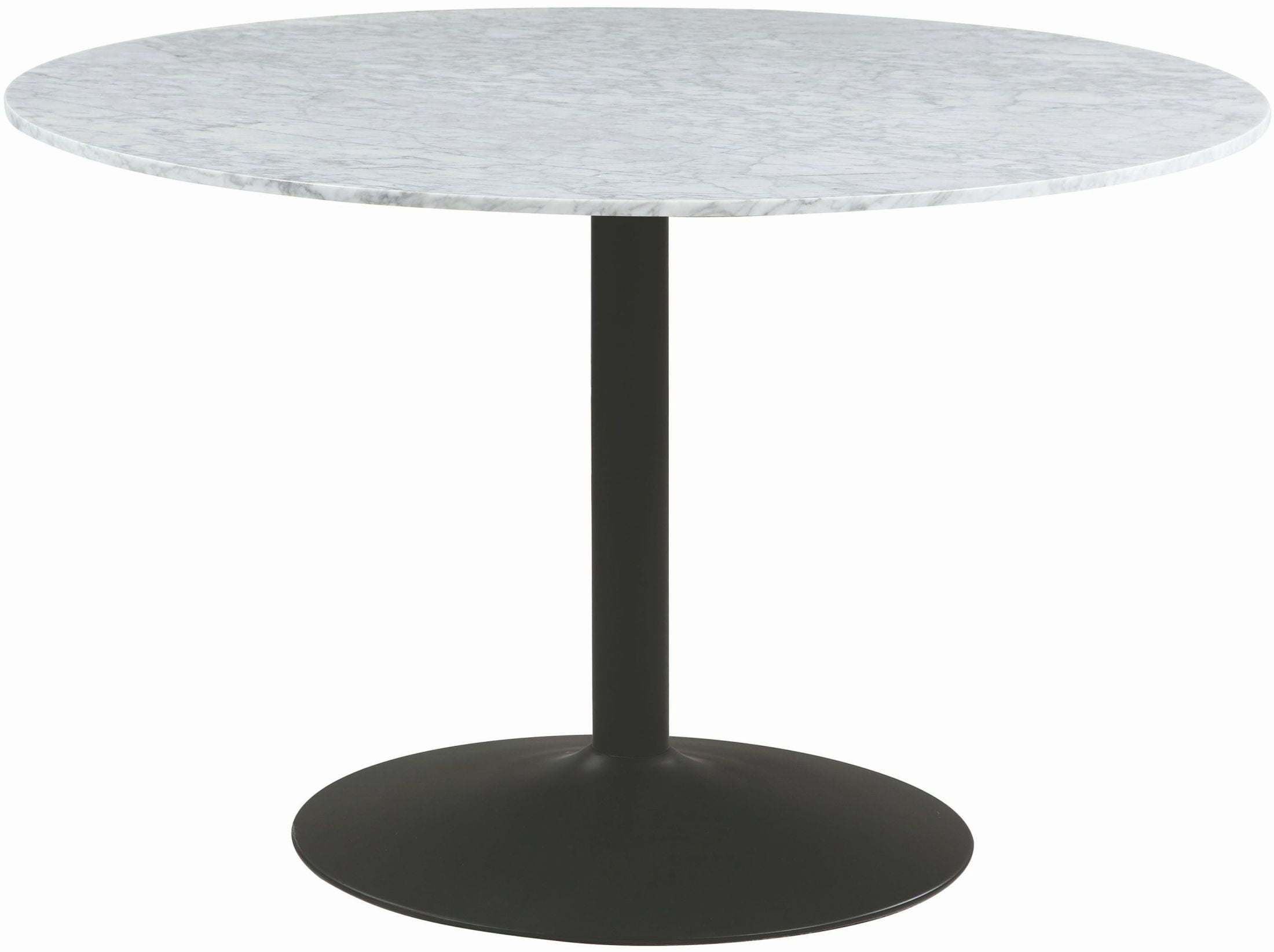 Bartole Carrara Marble Top Round Dining Table from Coaster Coleman