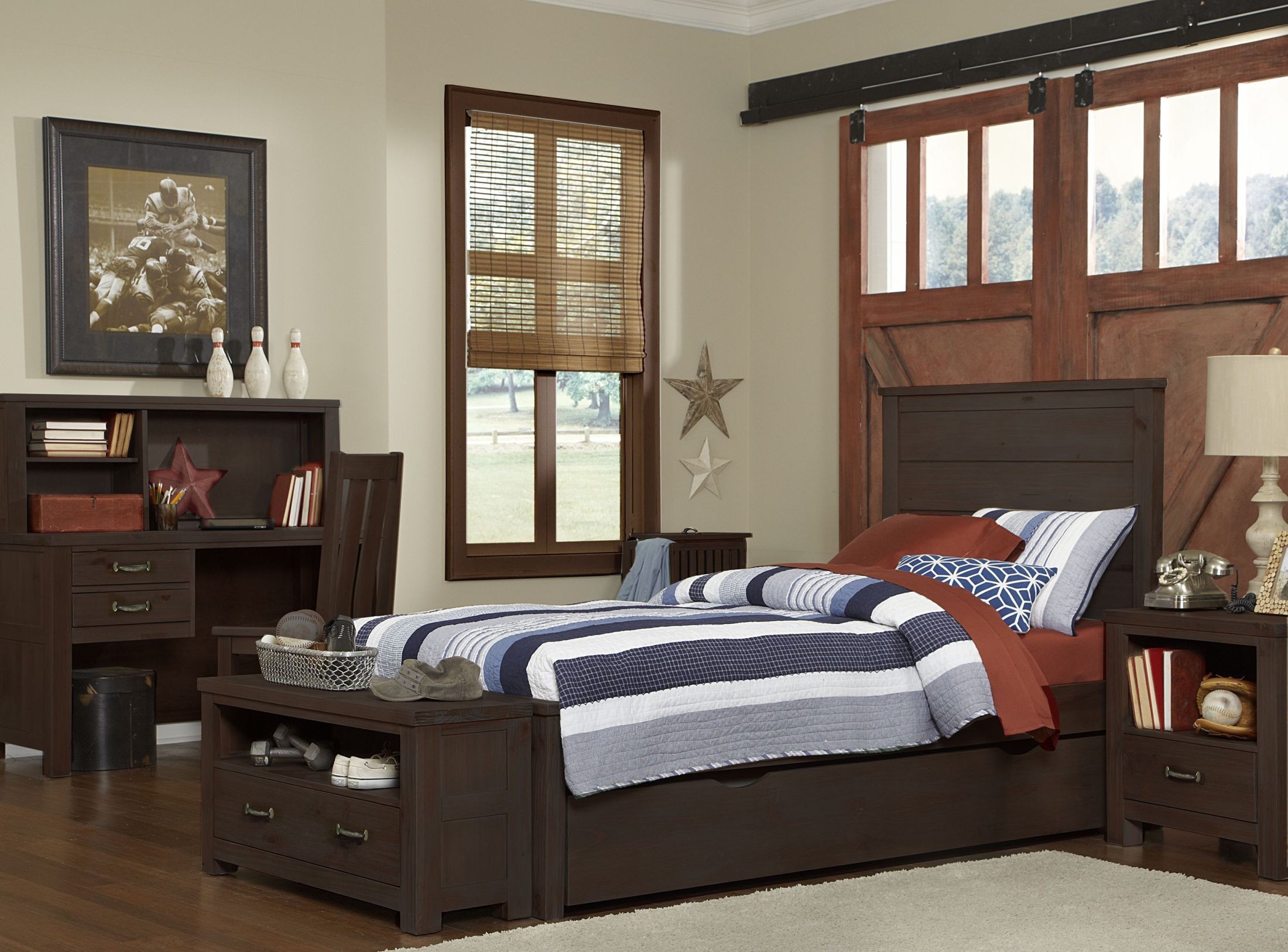 Highlands Alex Espresso Youth Panel Bedroom Set with Trundle from NE