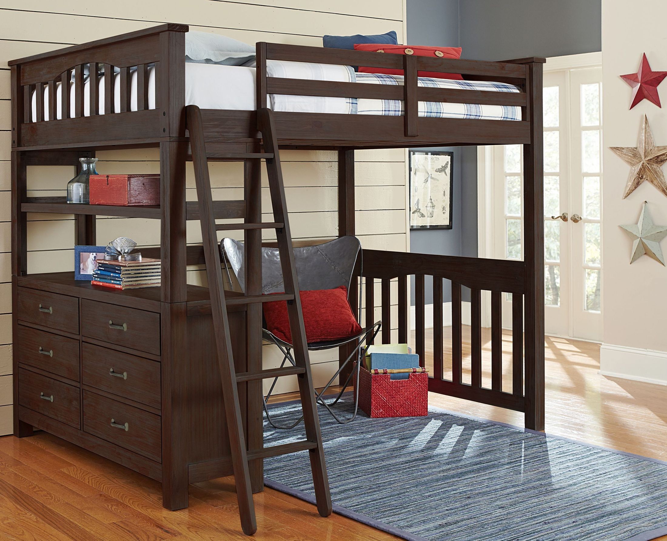 Highlands Espresso Full Loft Bed from NE Kids Coleman Furniture