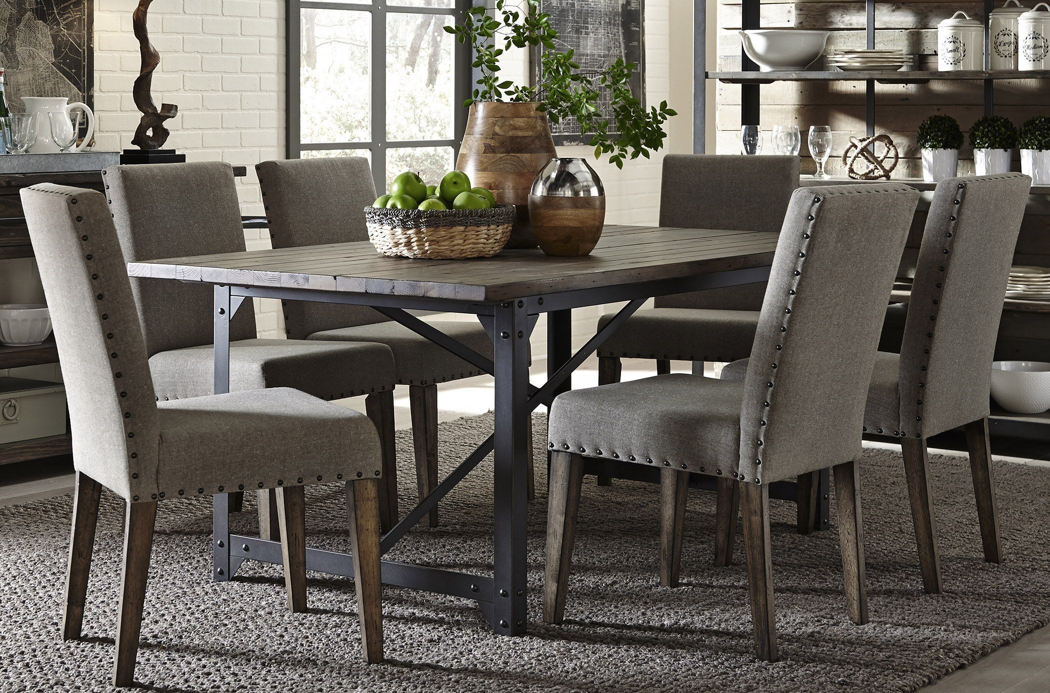 Caldwell Dining Brown Trestle Dining Room Set from Liberty | Coleman ...