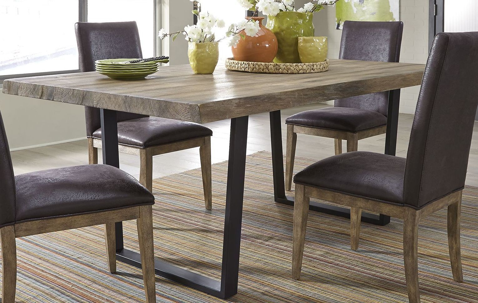 Haley Springs Gray Trestle Dining Table from Liberty Coleman Furniture