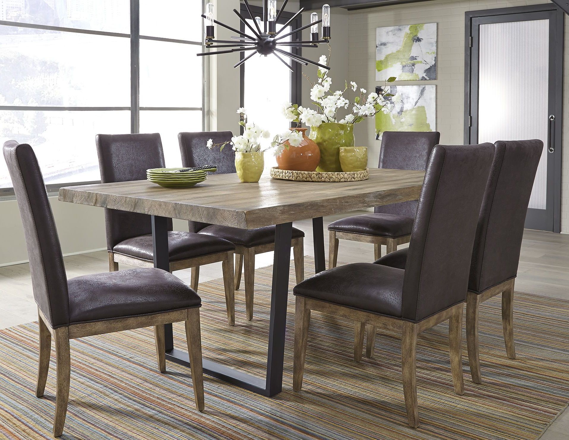 Haley Springs Gray Trestle Dining Room Set from Liberty Coleman Furniture