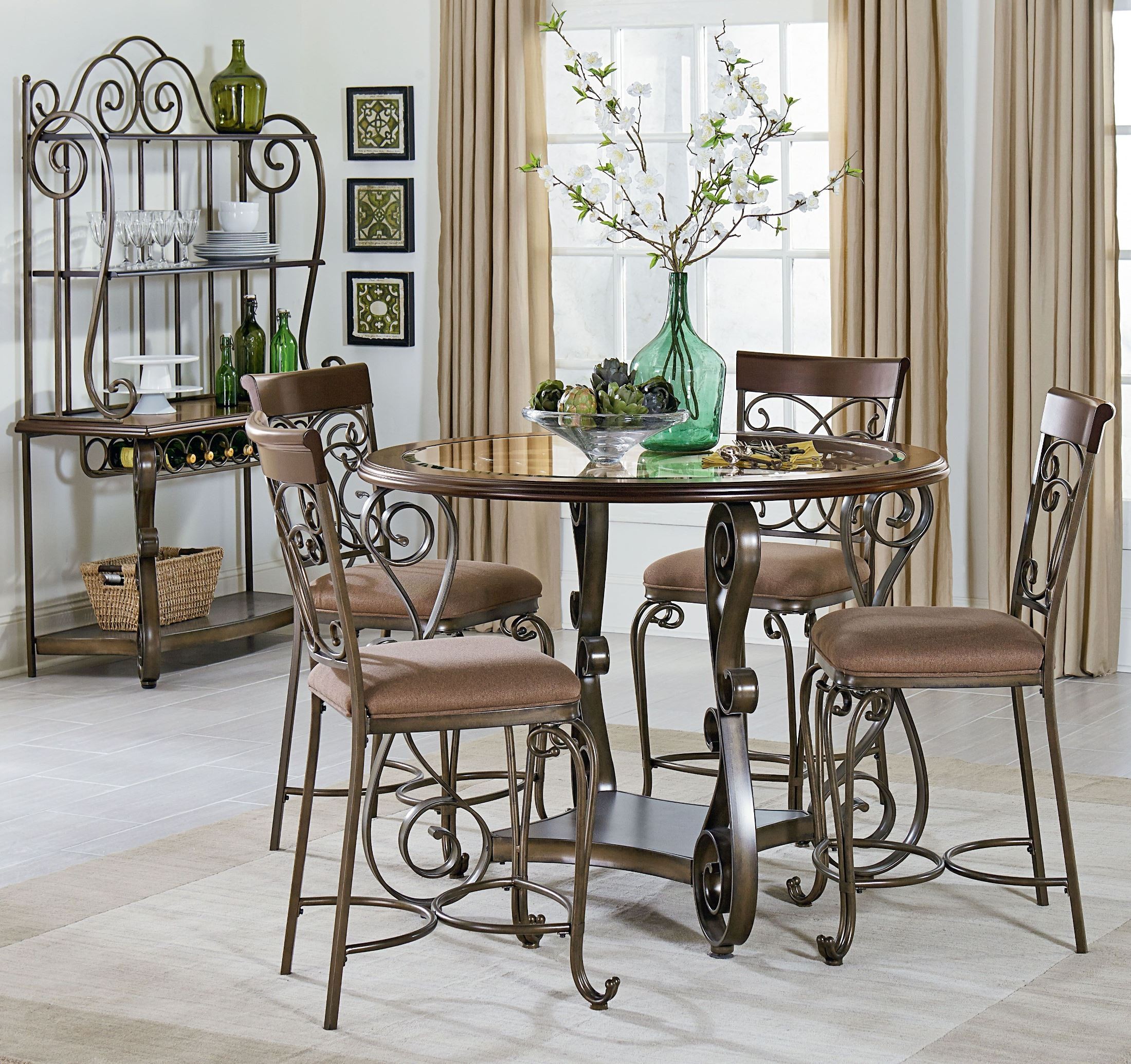 Bombay Dark Cherry Counter Height Dining Room Set from Standard