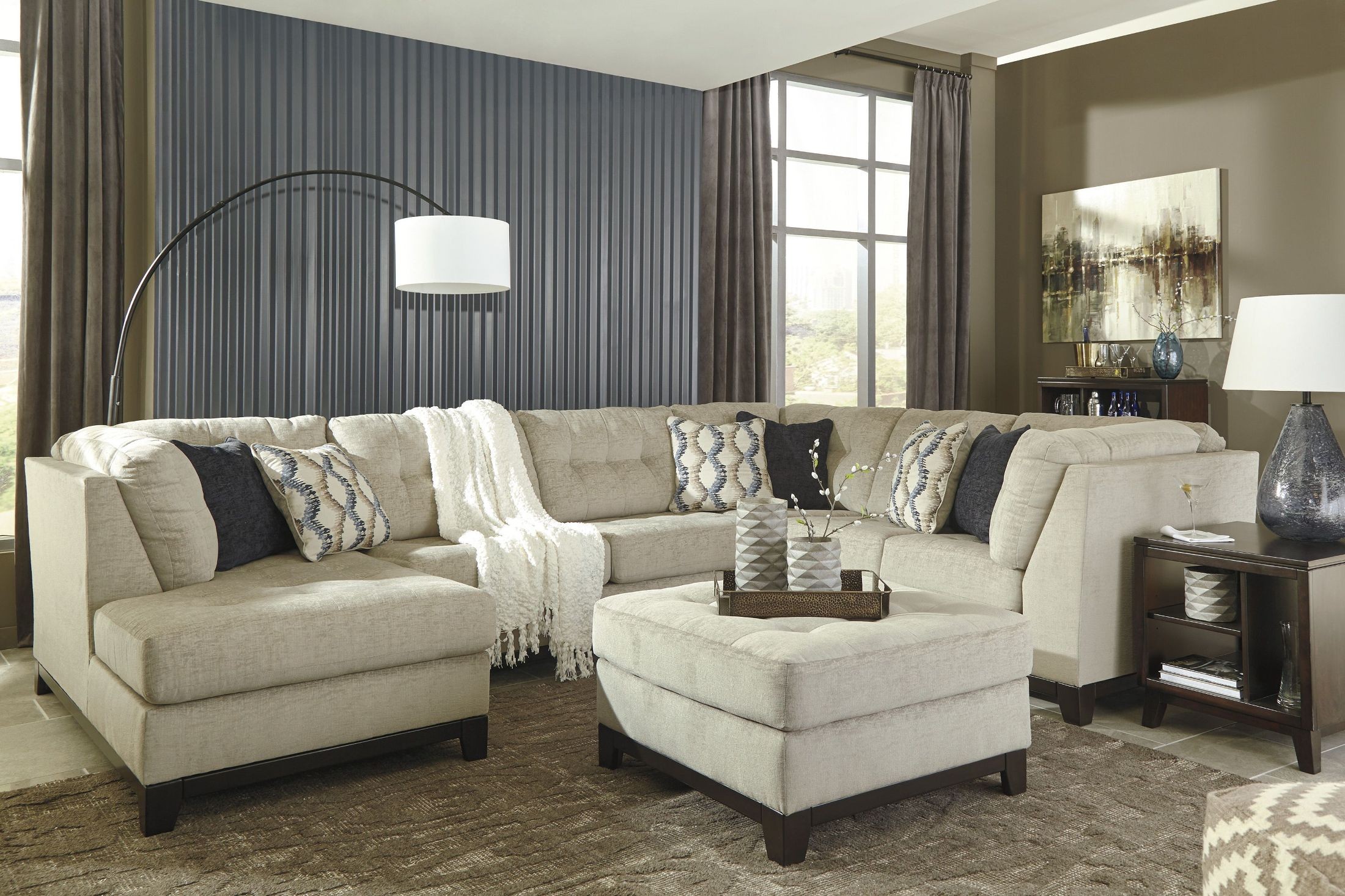 Beckendorf Chalk LAF Sectional From Ashley Coleman Furniture