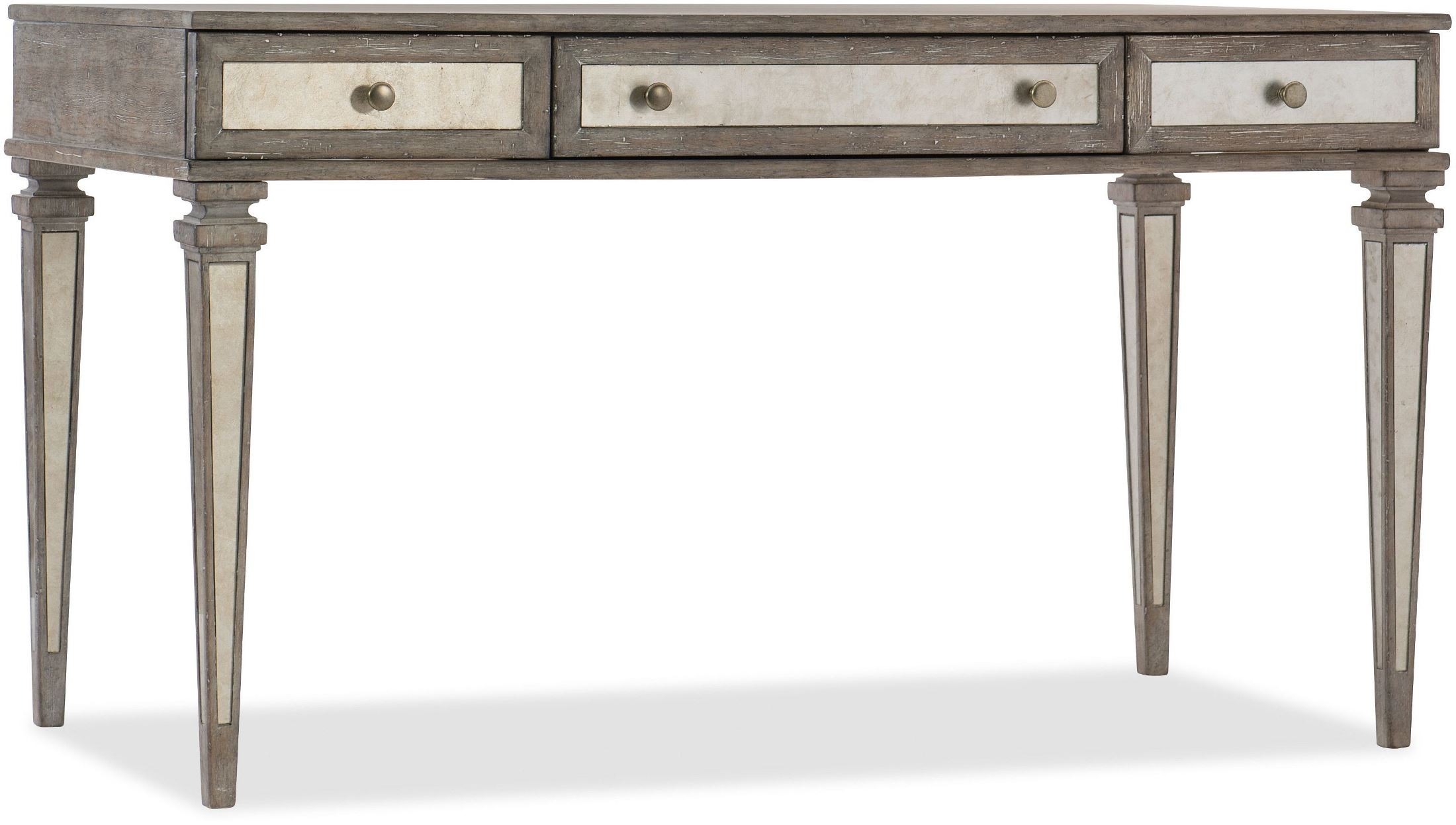 Rustic Glam Light Wood Leg Desk from Hooker Coleman Furniture