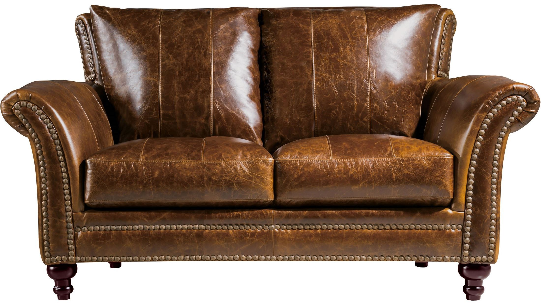 Butler Brown Leather Loveseat from Luxe Leather Coleman