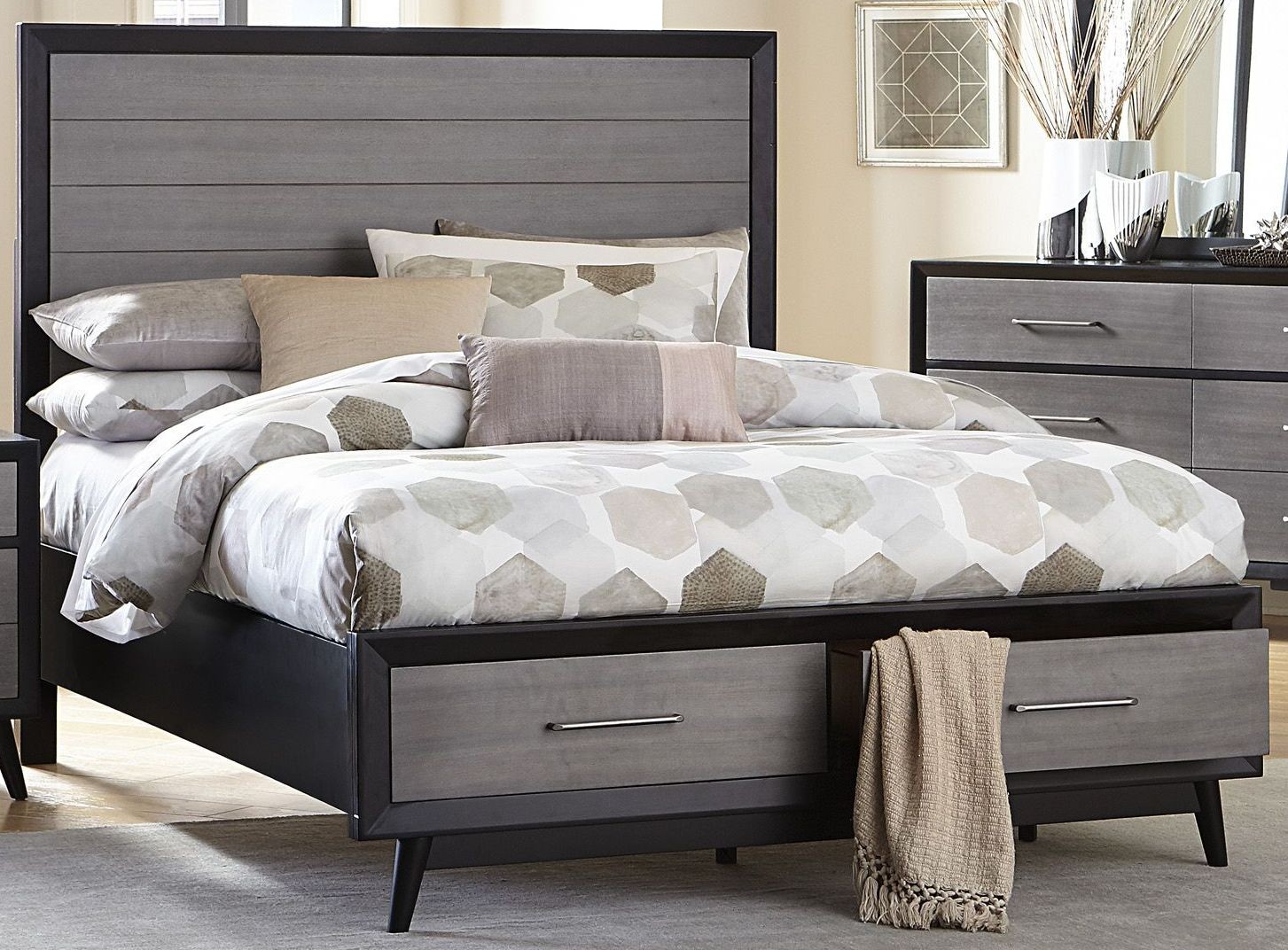 Raku Walnut Queen Storage Platform Bed from Homelegance Coleman Furniture