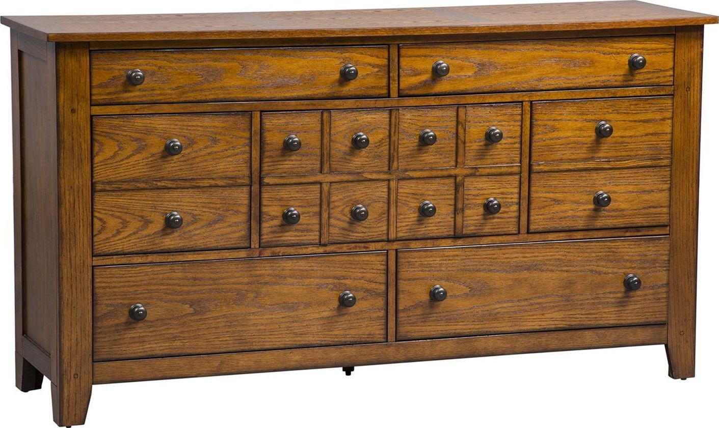 Grandpa s Cabin Aged Oak 7 Drawer Dresser, 175BR31, Liberty