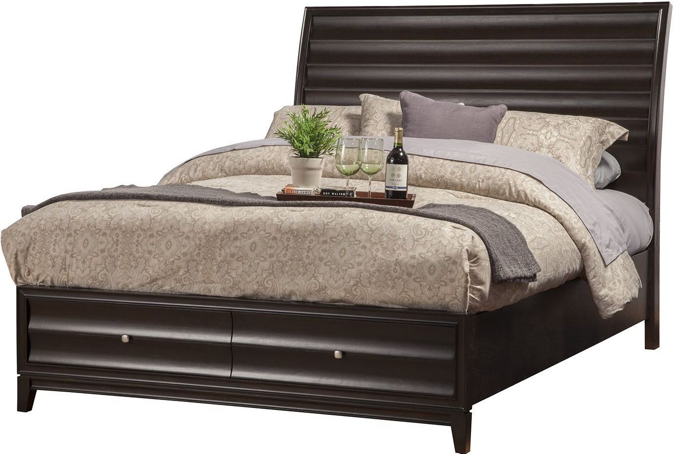 Legacy Cherry Cal. King Storage Bed from Alpine Coleman Furniture